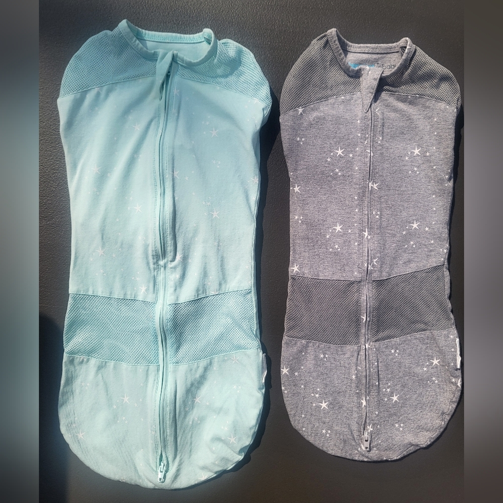 Happiest Baby Swaddle Set - Teal and Gray